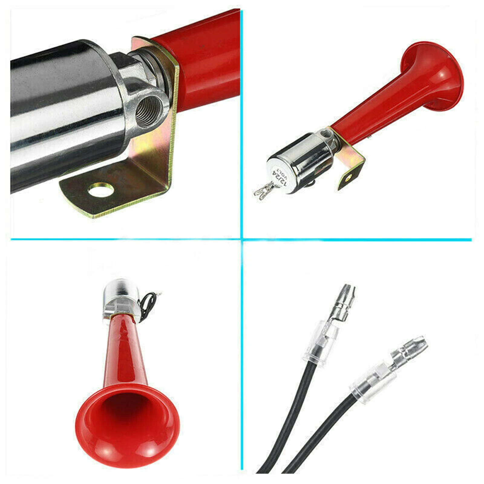 12/24V 180db Air Horn Single Trumpet for Any 12V / 24 V Vehicles Trucks SUV 12/24V 180db Air Horn Single Trumpet for Any 12V / 24 V Vehicles Trucks SUV