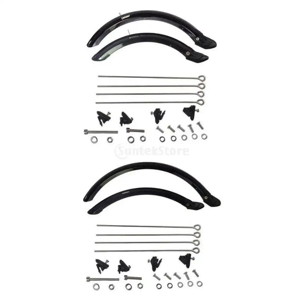 2 Set 20`` 14`` Folding Bike Mudguard Set for V Brake Bicycle Mud Guards