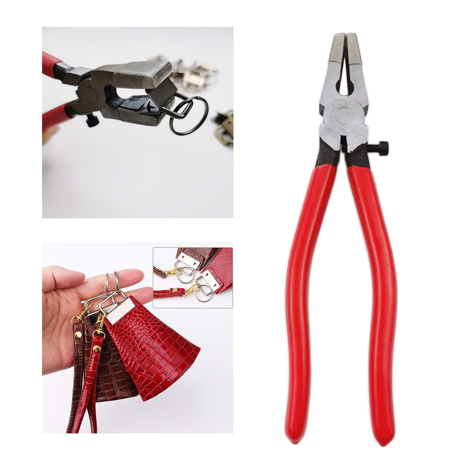 Heavy Duty Glass Running Pliers Key Fob Pliers Tool Kit, Breaker Grozer Pliers with Curved Jaws, Studio Running Pliers