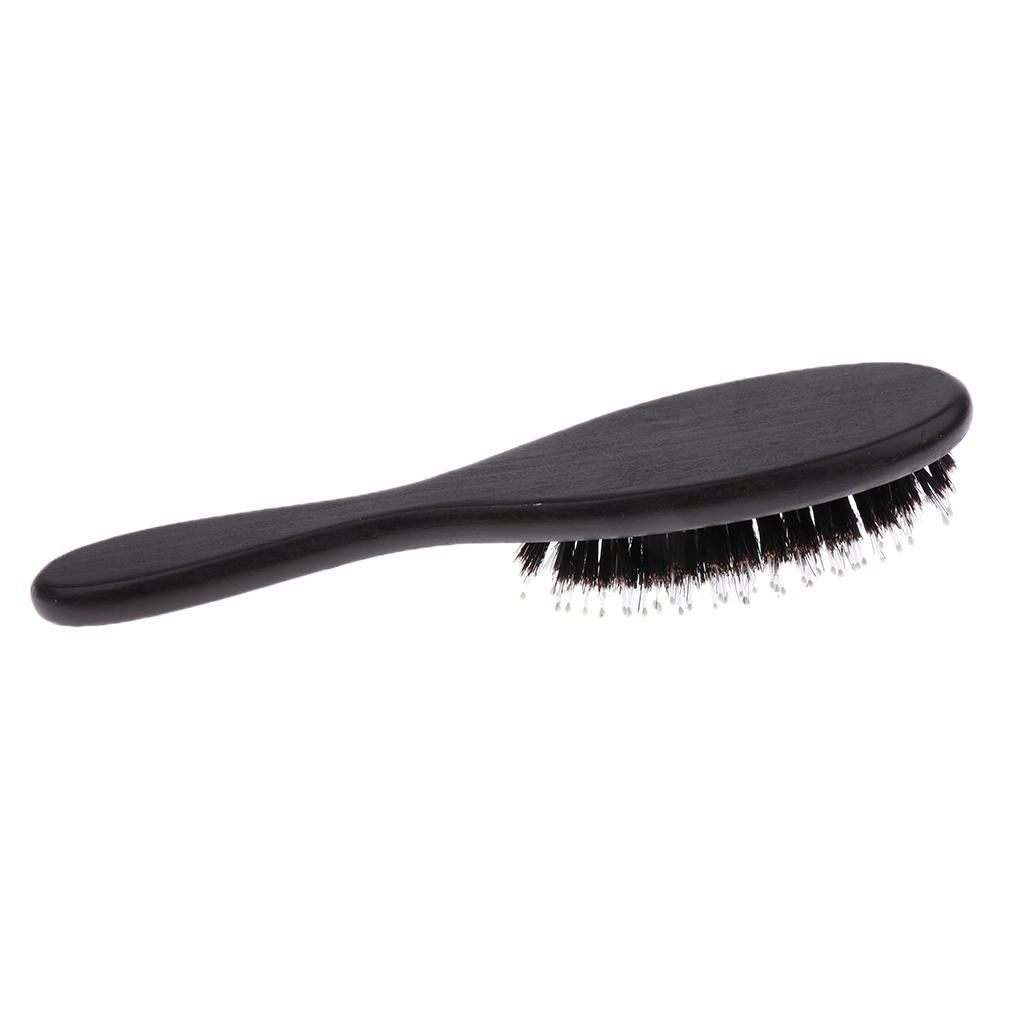 Pro Boar Bristle Hair Comb Hair Brush with Stainless Steel Handle