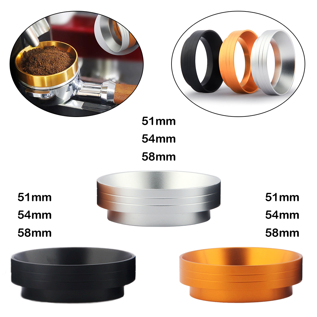 Espresso Dosing Funnel, Aluminum Coffee Dosing Ring Intelligent Ring Powder Brewing Bowl Replacement Portafilter Accessories