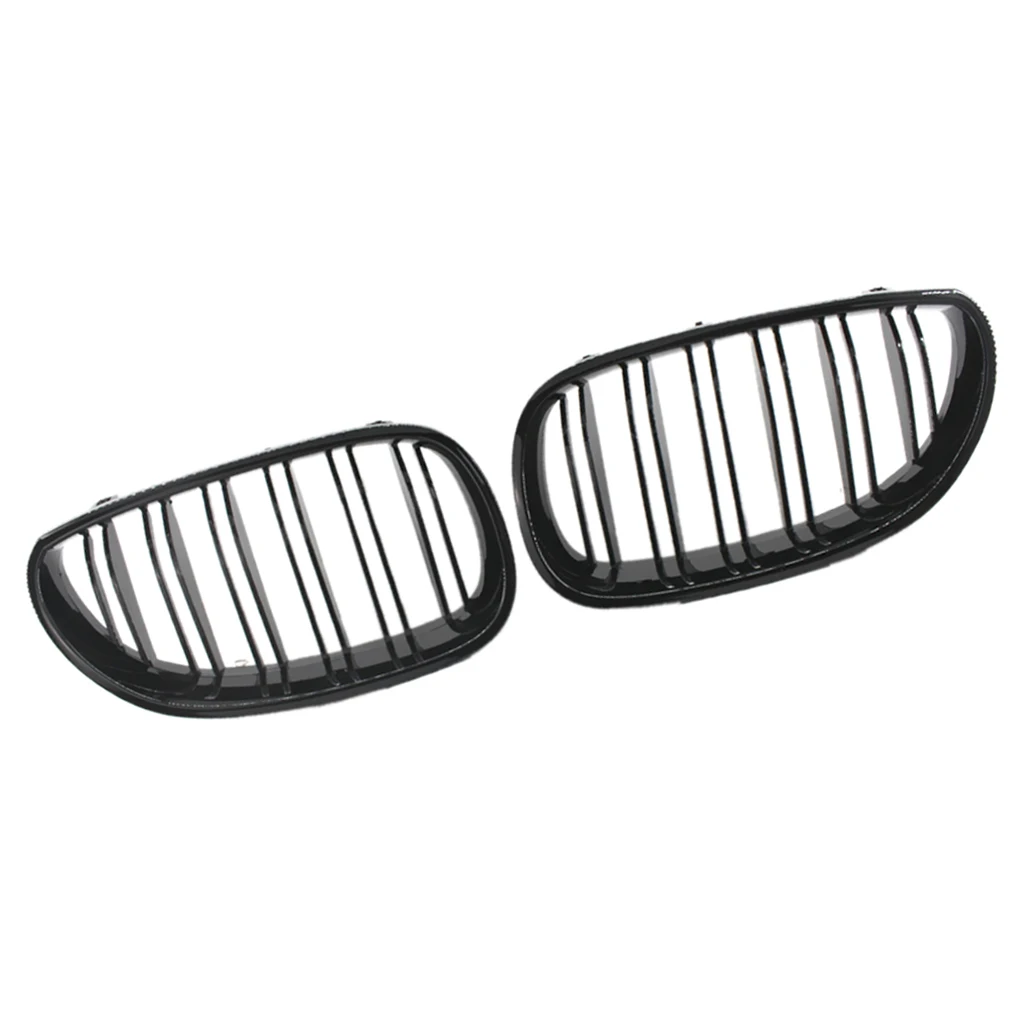 Glossy Black Front Grill Grille Refit For  E60 5Series 2003-2010 #51712155447