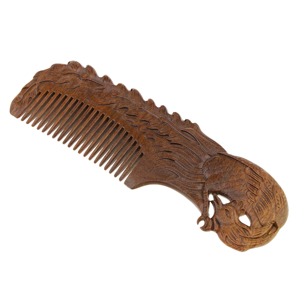 Handmade Wooden Sandalwood Wide Tooth Wood Comb Smooth Comfortable Hair Comb