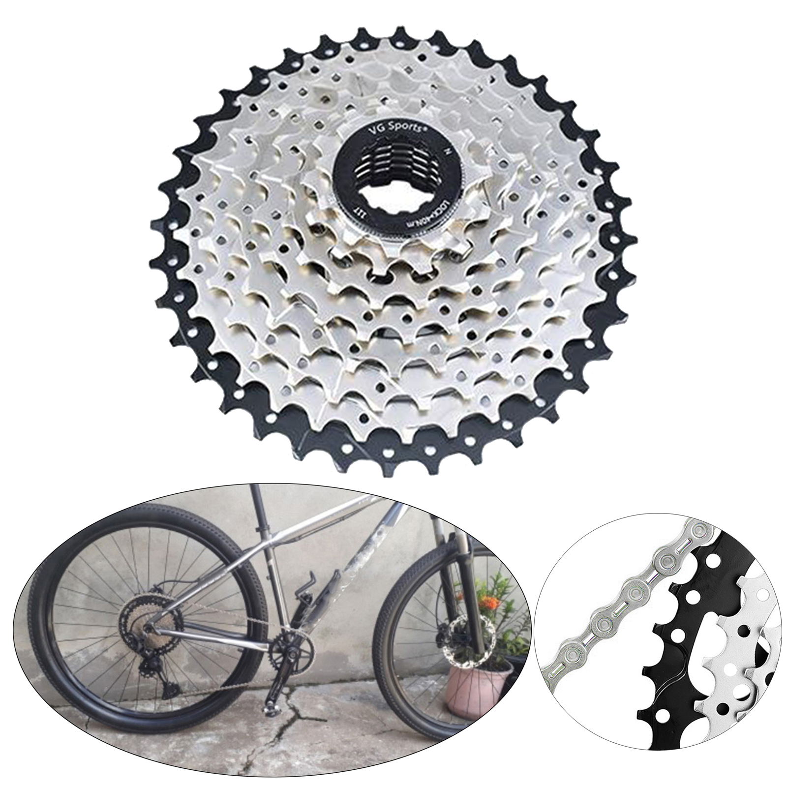 Bike Cassette Freewheel 8 9 10 Speeds 11-25T/46T Teeth Steel Solid Flywheel Sprocket Bike Replacement Cog Freewheel Replacement
