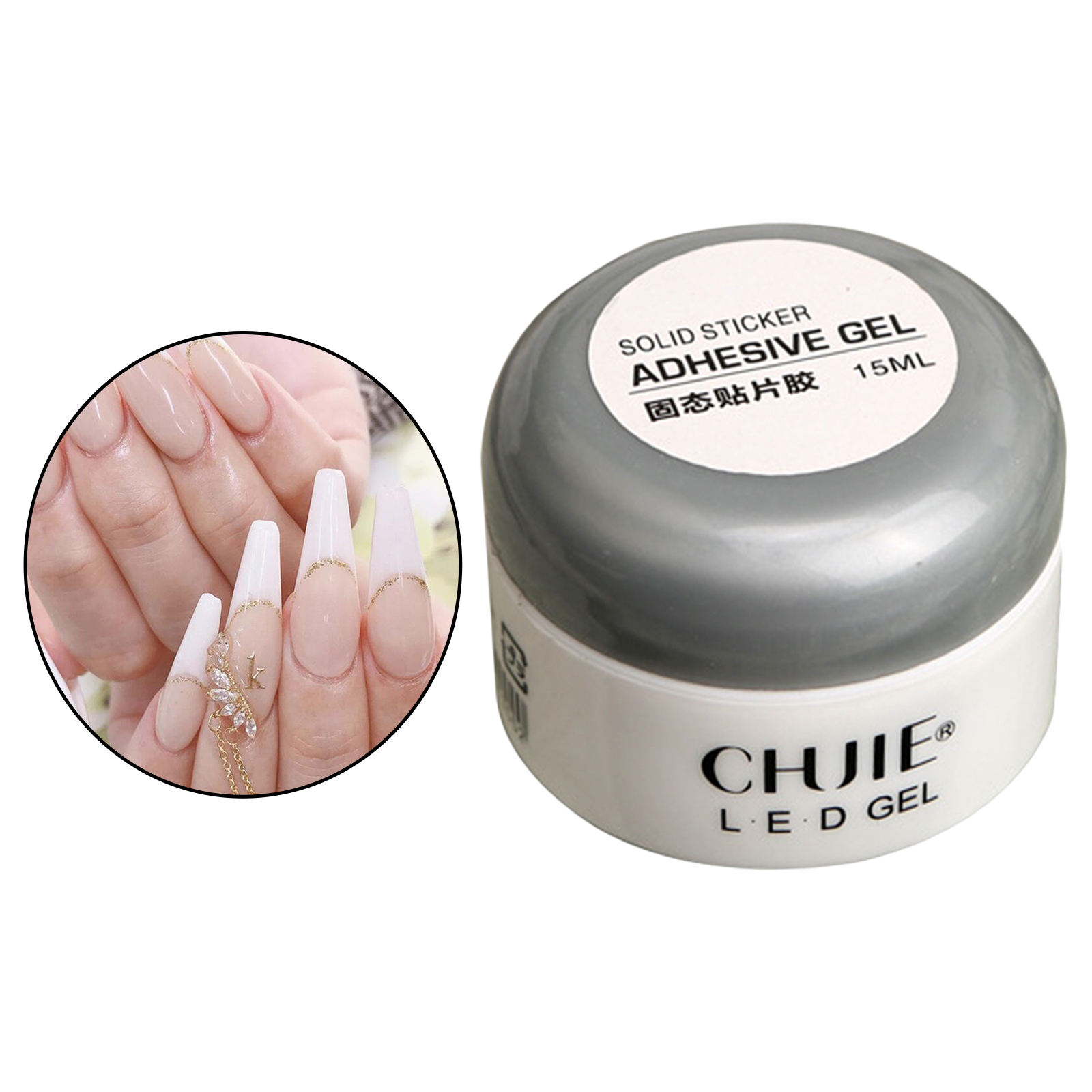 Nail Art Gel Long Lasting 15ml Sticky for Beginner Rhinestone Decoration Diamond