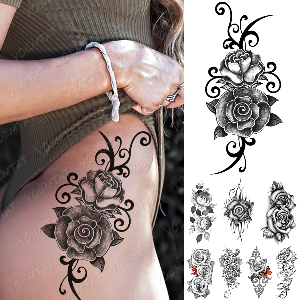 Best of Waterproof Temporary Tattoo Sticker Lip Butterfly Rose Lotus Tattoos Totem Flowers Body Art Arm Fake Sleeve Tatoo Women Men Reviews & Tips