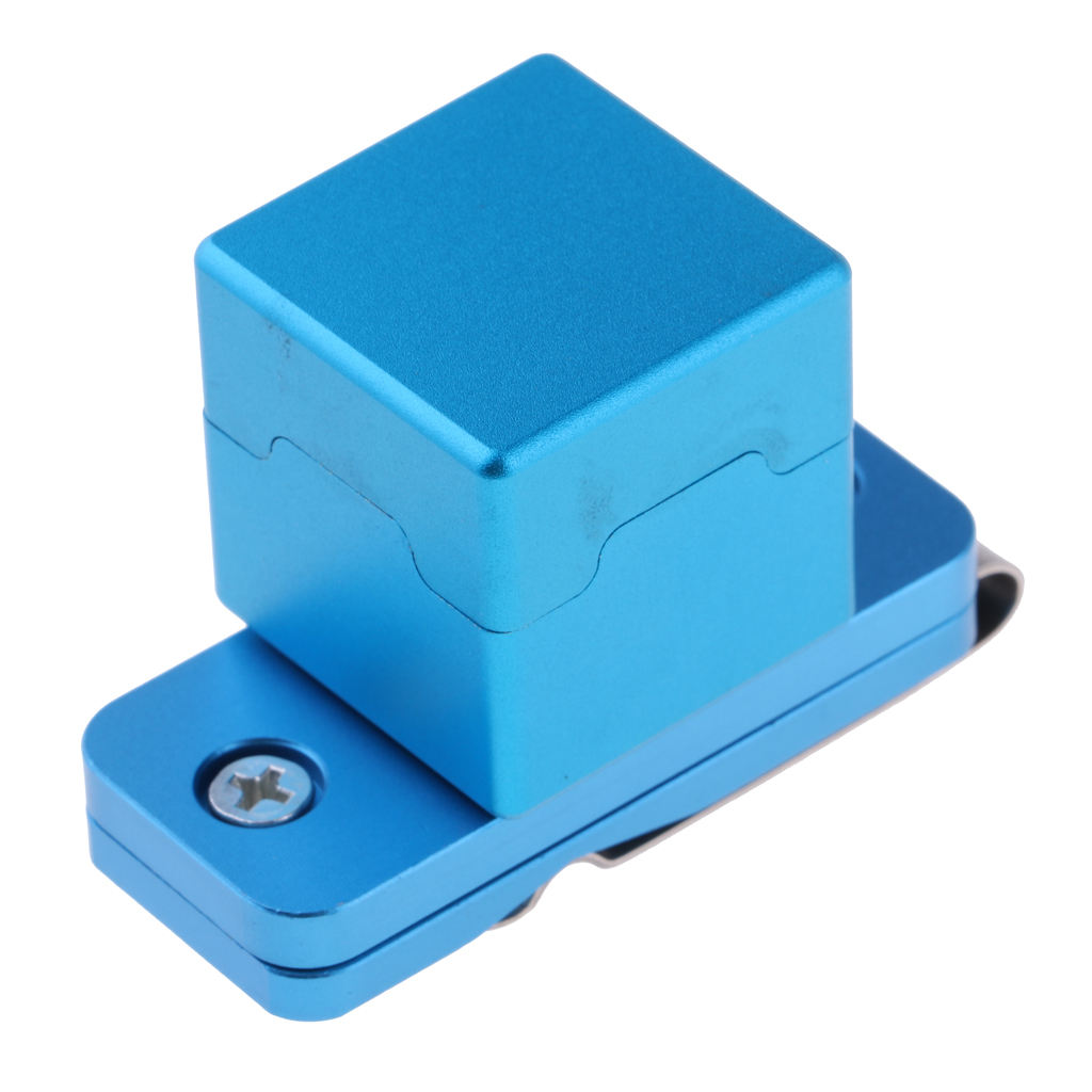 Pocket Pool Chalk Holder Billiard Chalk Box Durable Chalker Accessory Cue Tip 30x30x30mm with Chalk Clips