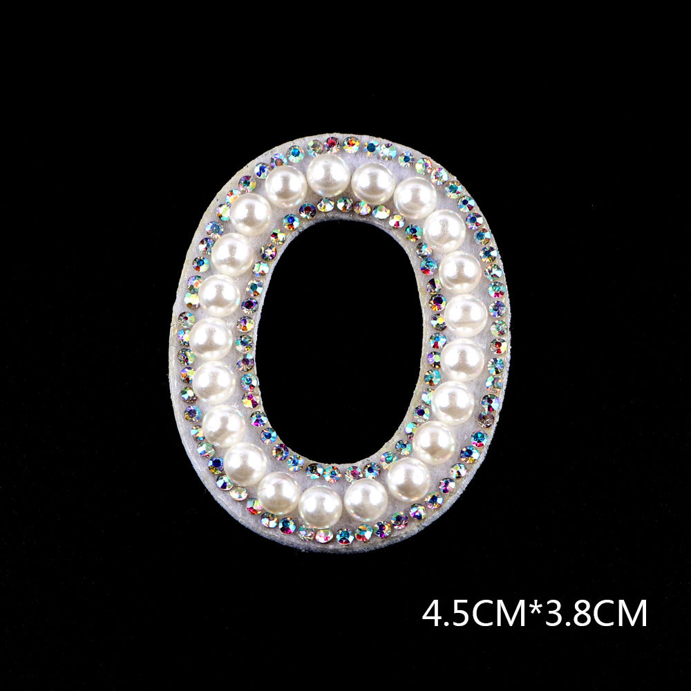 26 brief AB Strass Perle Englisch Alphabet Patch 3D Perlen Aufkleber Mixed Stickerei Patch Für Kleidung Logo Diy Applique – Detail 26