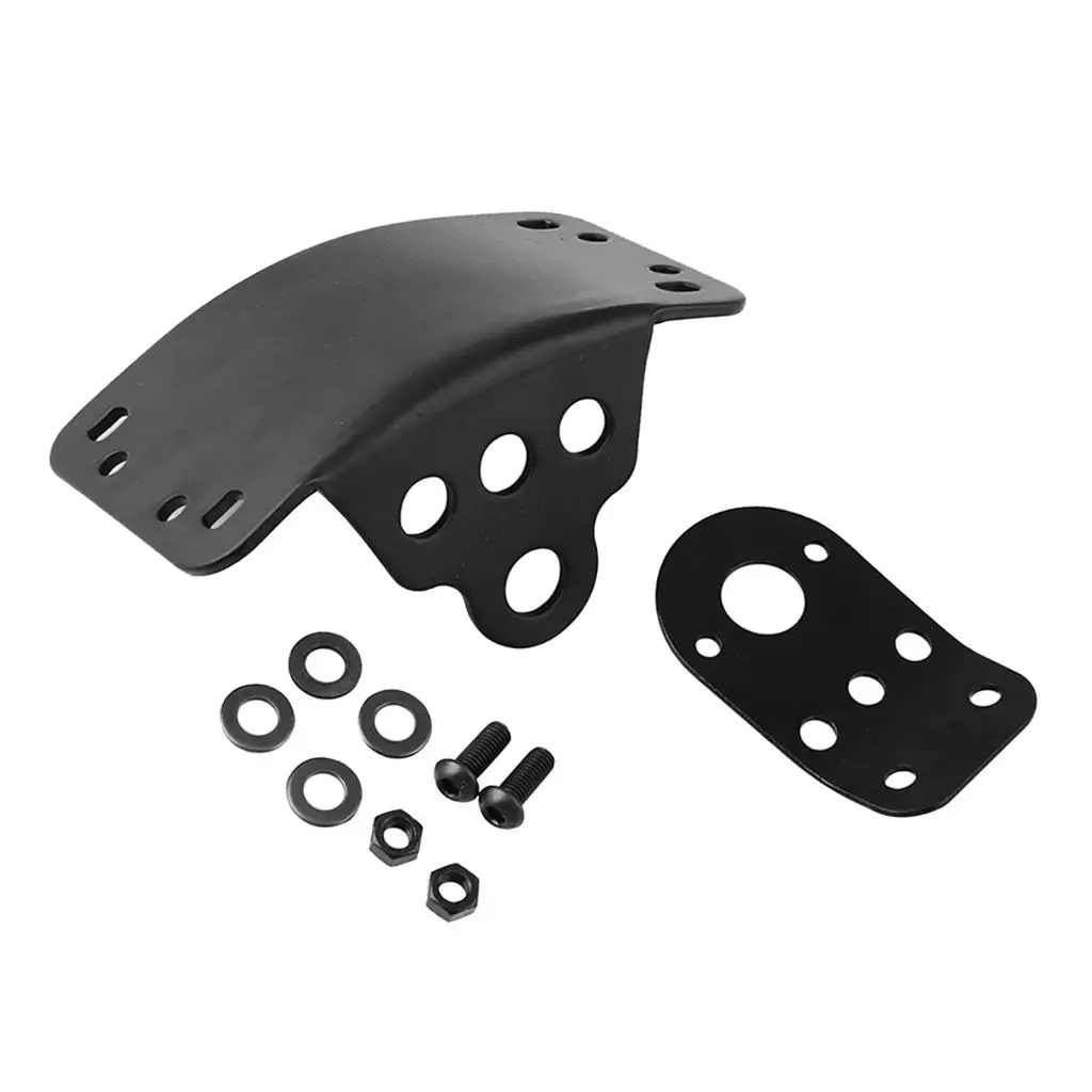 Side Mount Motorcycle Tail Light License Plate Bracket with Mounting Bolts and Washer Set for Harley Bobber Chopper