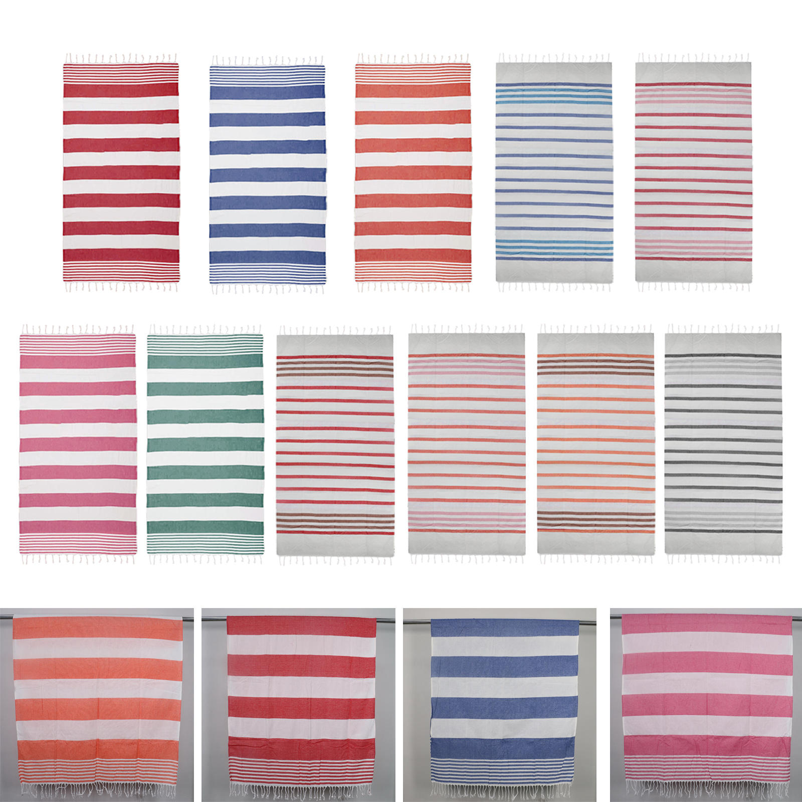 Quick Dry Beach Towels Hotel Stripe Pool Towel Blend Camping Towels Sports Towels Workout Towel Sweat for Women Men