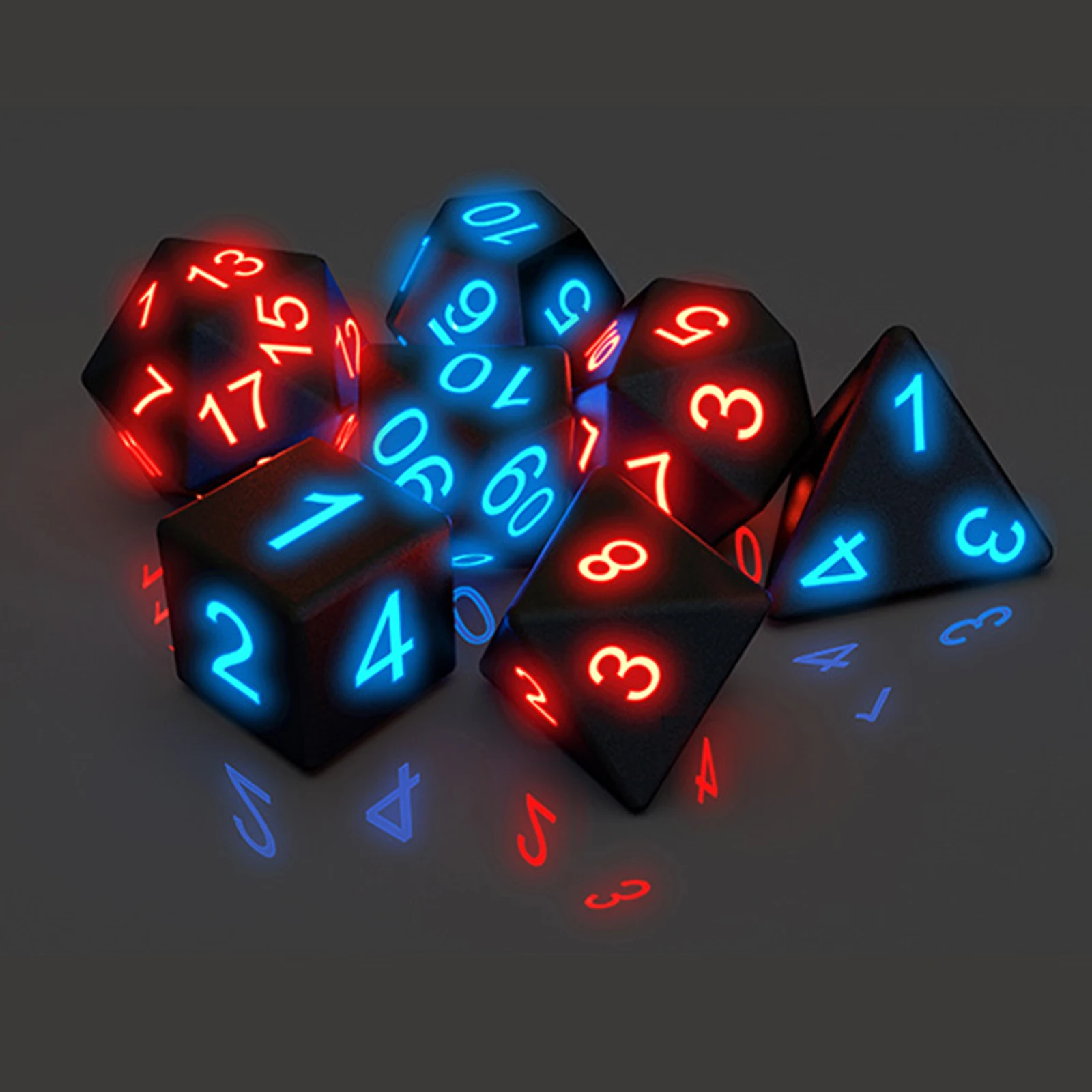 7x Glow-in-the-Dark Dices for Table Board Role Playing Game Bar Club Party Play Fun Gifts