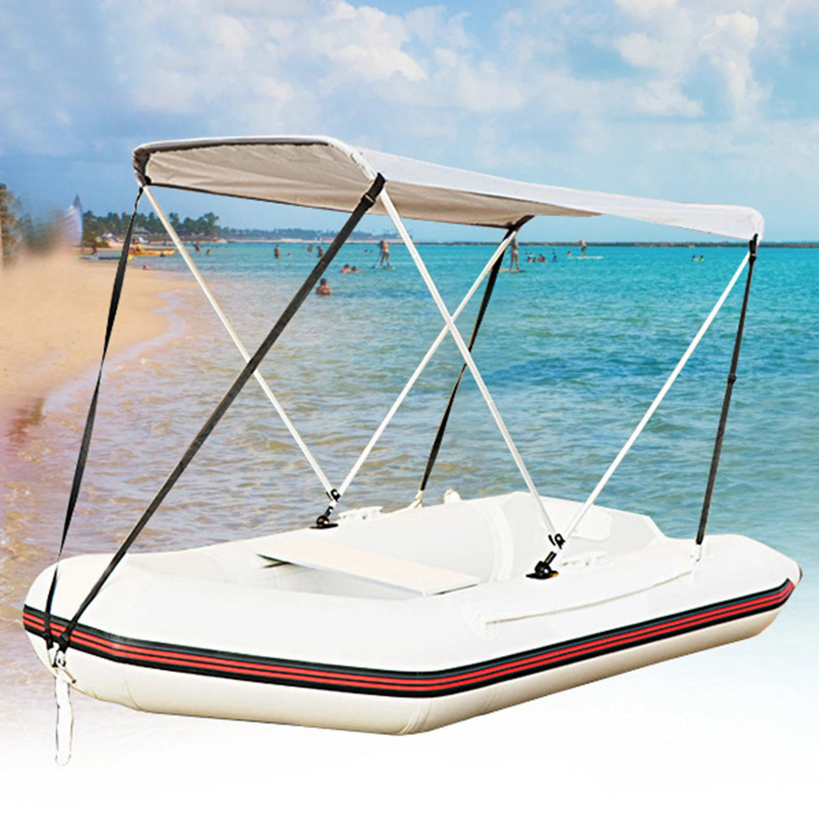 Inflatable Boat Canopy Bimini Top Canoe Anti-UV Fishing Tent Canoe Sun Shade