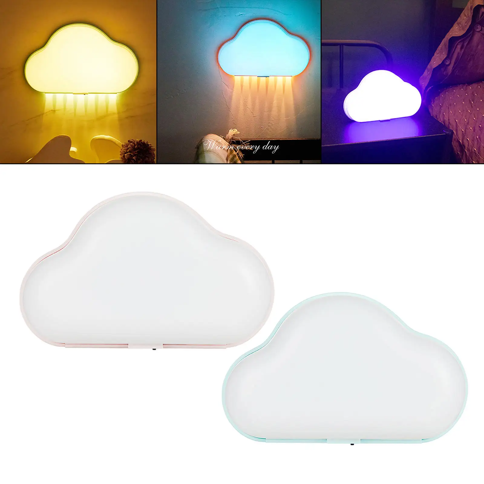 Kids Nursery Lamp Night Lights with Timer USB Charge Colorful LED Color Remote Control for Decoration Nursery Bed Baby Toddler