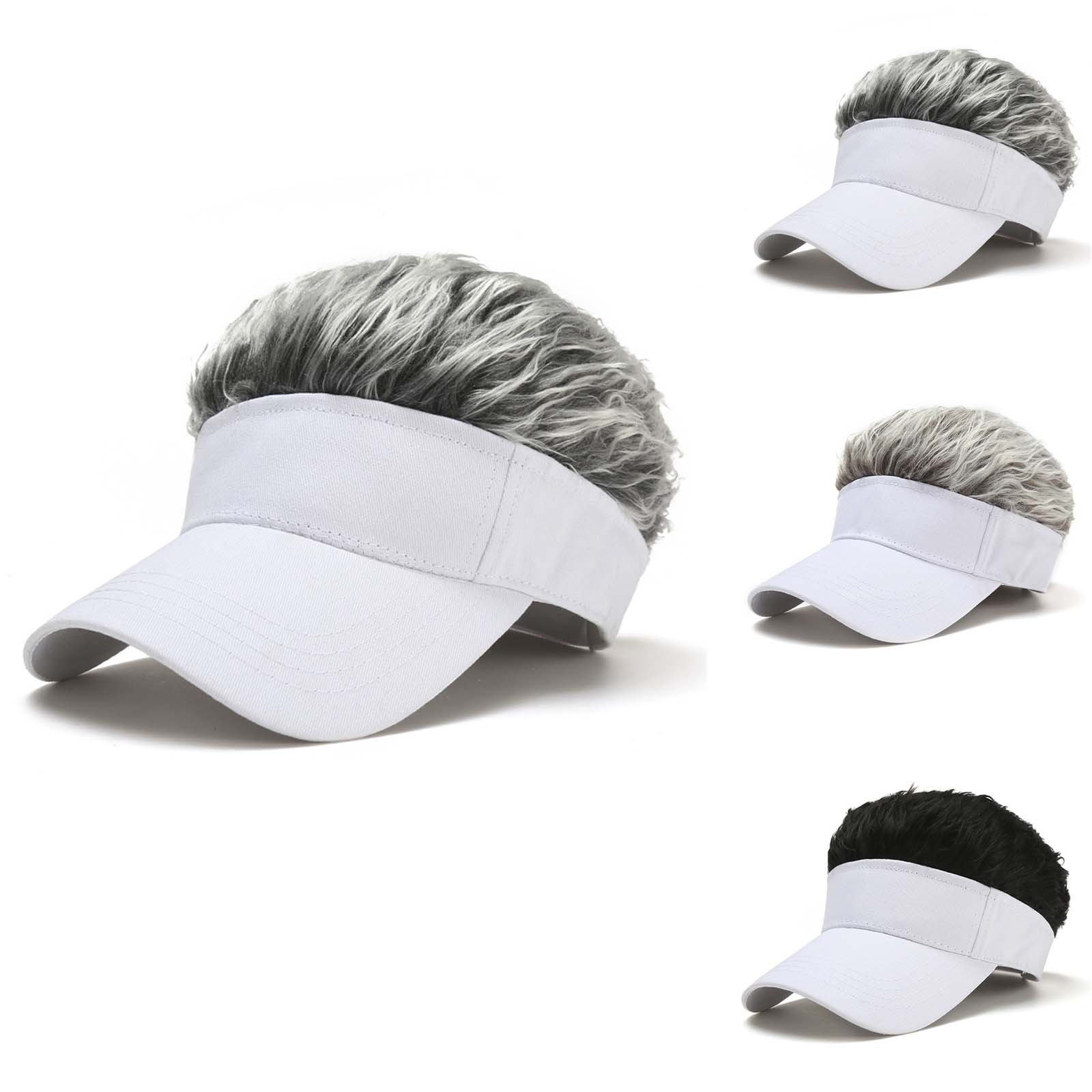 Novelty Baseball Cap Fake Flair Hair 
