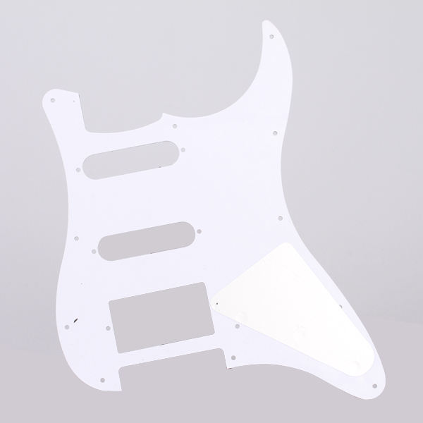 Left Hand PVC Guitar Pickguard Scratch Plate 3 Ply 11 Hole For  SSH