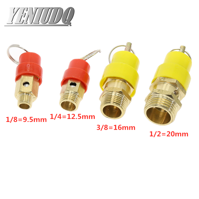 1PCS 1/4'' 3/8" 1/2" BSP 1/3/4/5/6/7/8/10/12KG Luft Kompressor Sicherheit Relief Ventil Druck Release Regler Für Druck Rohrleitungen – Detail 1