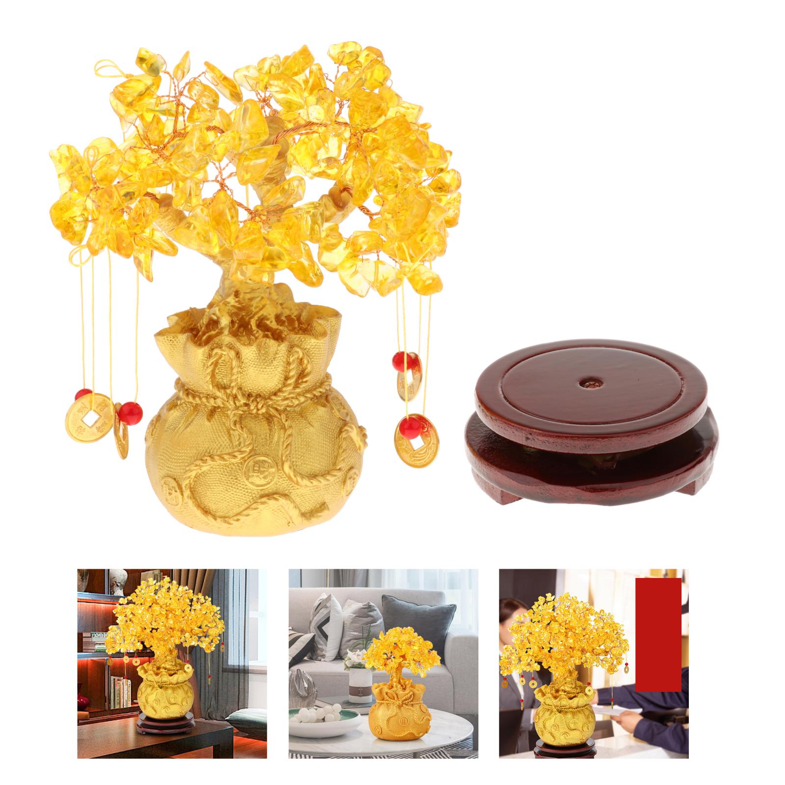 FengShui Lucky Tree Ornaments Natural Crystal for Home Office Store Busniess