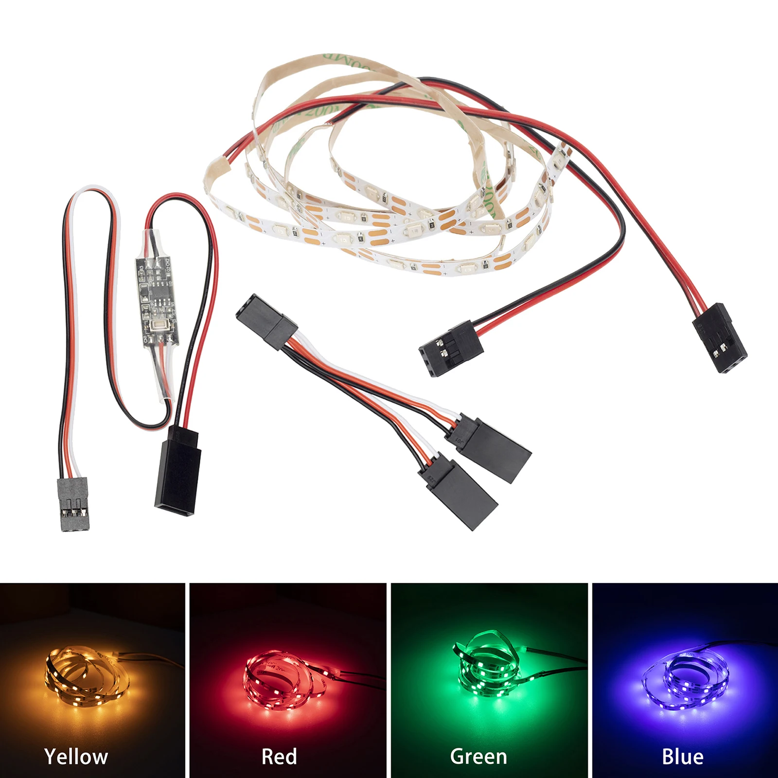 0.5m LED Light Strip With Controller Y-cable Super Brightness for RC Fixed Wing Airplane Flying Wing Plane