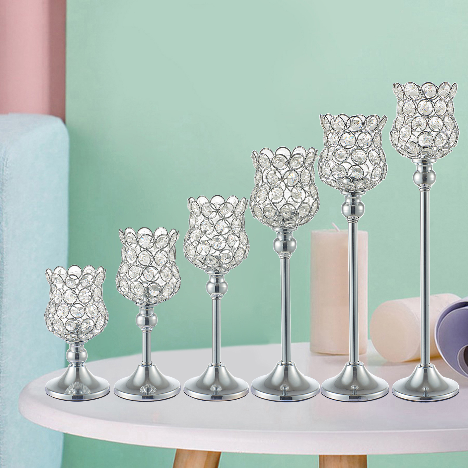 Candle Holders Iron Candelabra Wedding Party OrnamentDecor Candlestick