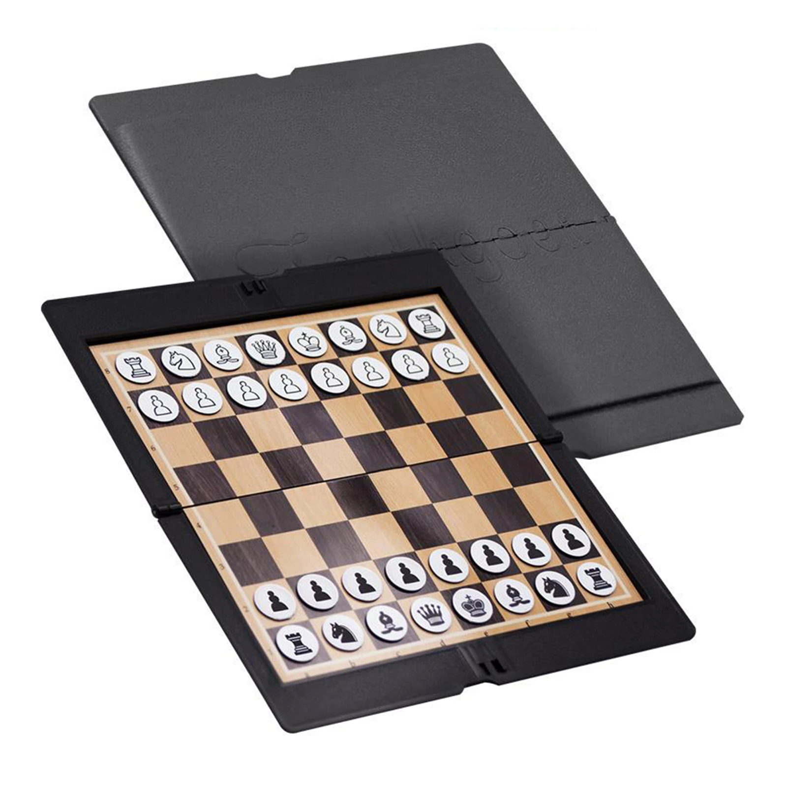juego de ajedrez para viajes tablero de ajedrez plegable con imán viajes Ajedrez plegable ideal como regalo para familia 32 x 32 cm niños y adultos 