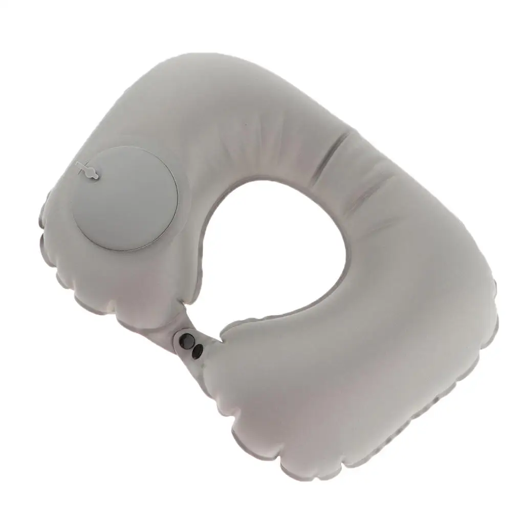 Inflatable Neck Pillow Travel Airplane Pillow Compact Head Neck Support Pillows in  U Shape Headrest Cushion
