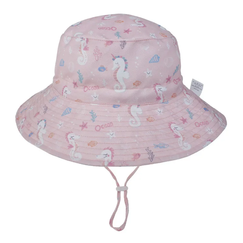 Baby Accessories cute	 Summer Baby Sun Hat Boys Cap Children Unisex Beach Hats Cartoon Infant Caps UV Protection baby accessories box
