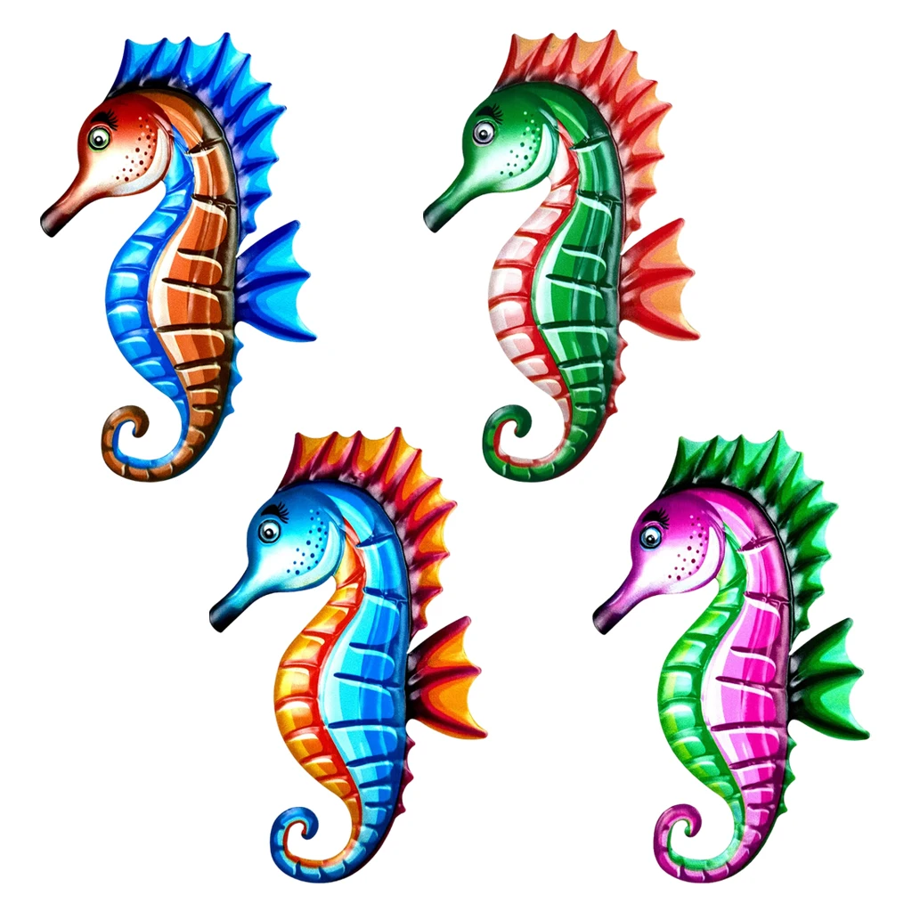 Seahorse Wall Decor for Home Living Room Garden Fence Yard Ornament