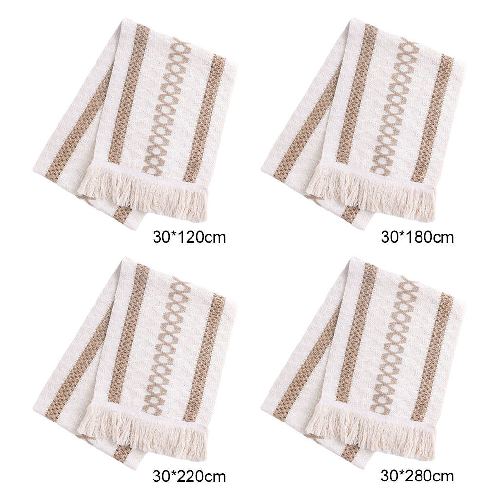 Lace Macrame Table Runner Hollow Tassels Crochet Table Runners