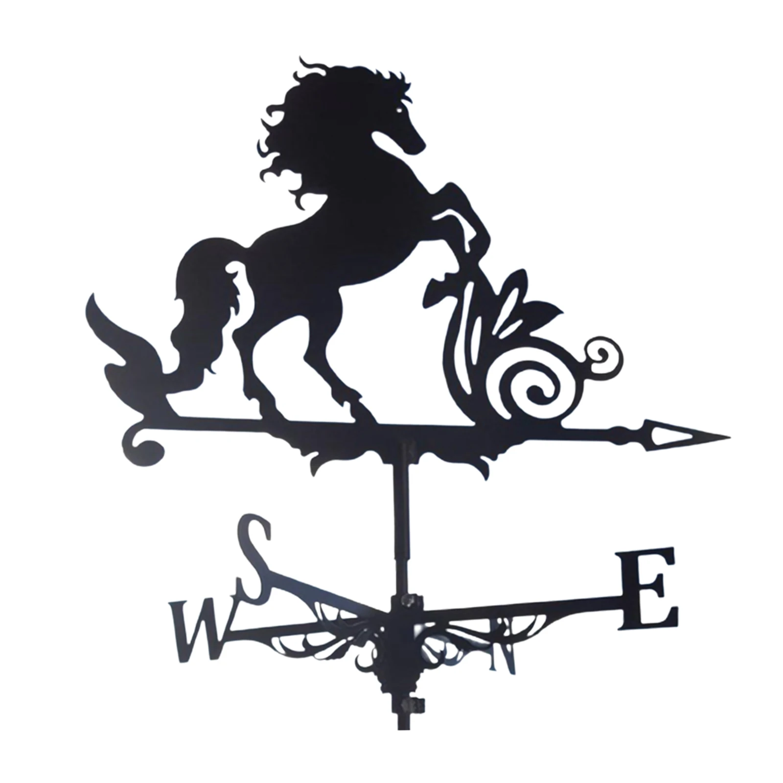 Practical Horse Weathervane Roof Mount Weather Vane Garden Decor Ornament