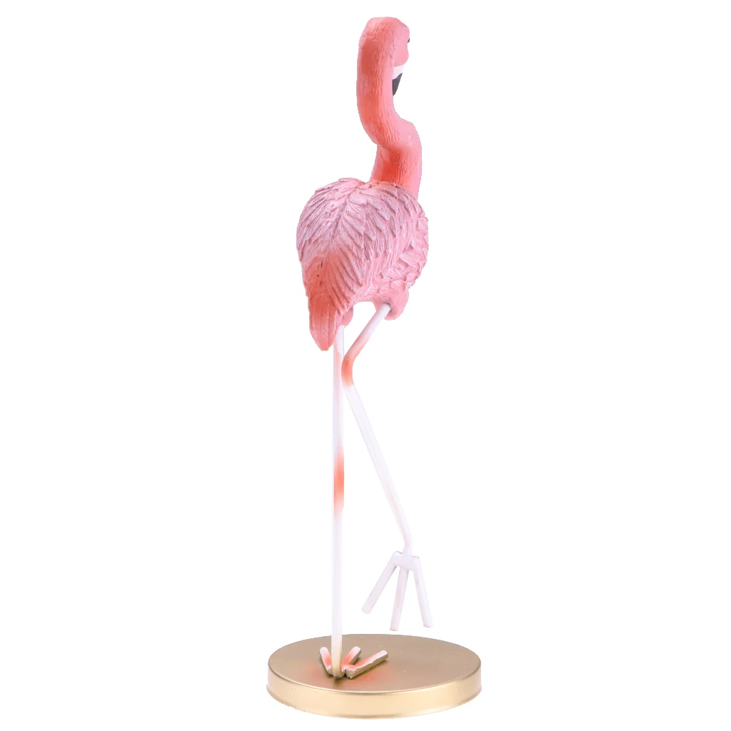 Resin Flamingo Bird Figure Figurines Miniature Statue Home Decor