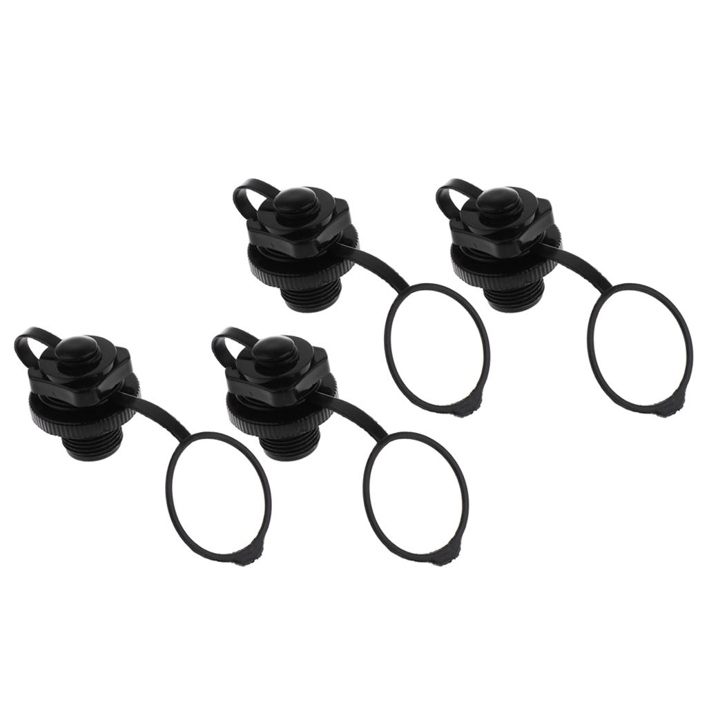 4 Pcs Inflatable Boat Tender Raft Dinghy Kayak Canoe Air Valve Water Sport