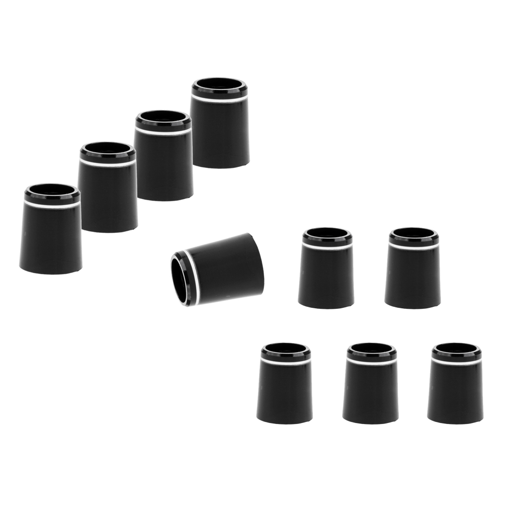 Bulk 10 Golf Club Ferrules Replacement & Silver  for .370 Iron Shaft