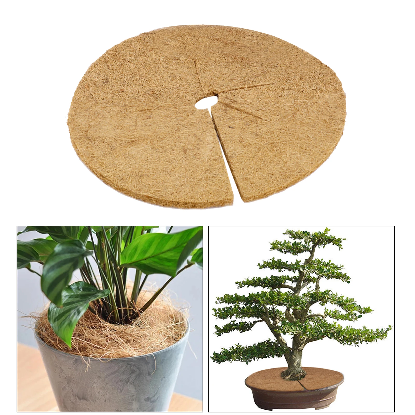 Coco Coir Mulch Rings Mat Plant Cover Tree Protector Moisture Control 16" 