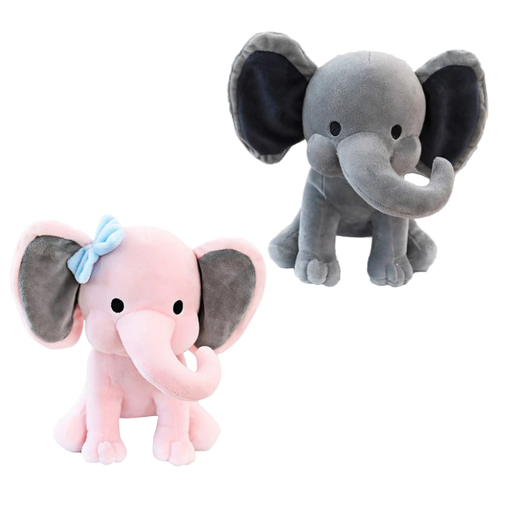 Lovely 9.8 inches Elephant Plush Stuffed Animal Toy for Sleeping Birthday Present for Kids Girls