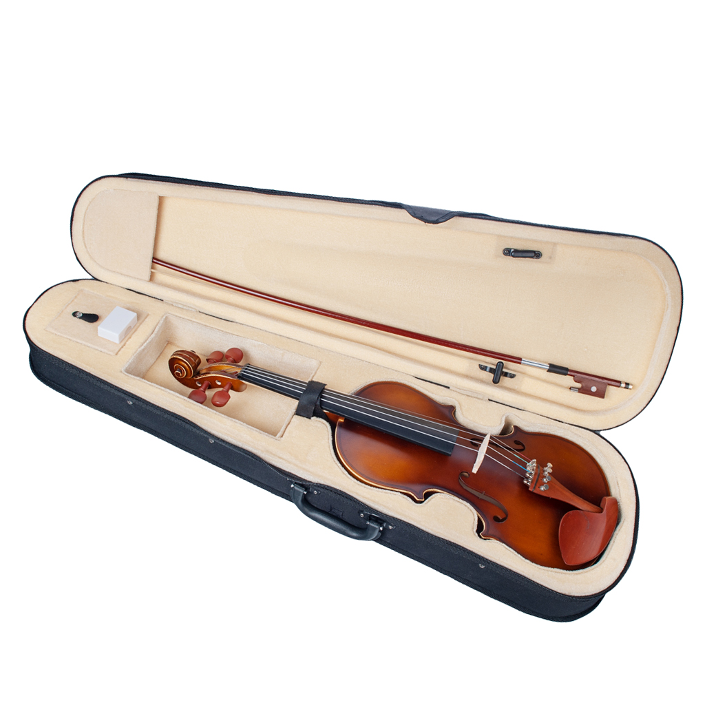 Acoustic Violin 4/4 Full Size Fiddle with Bow Hard Case Rosin Jujube Wood
