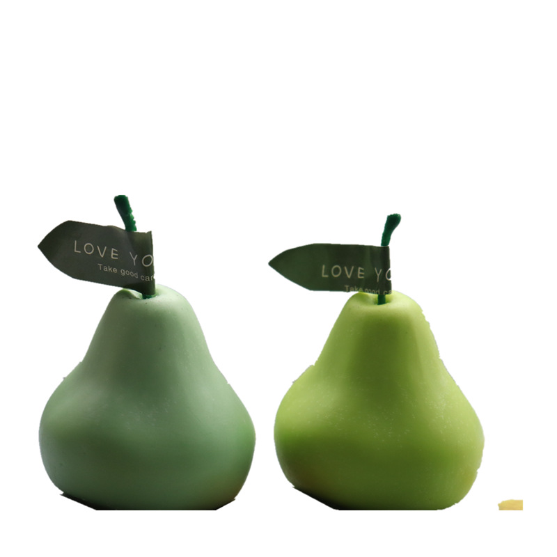 Aromatherapie Kerze Diy Form 3D Simulation Obst Handgemachte Aromatherapie Wachs Birne Kerze Formen Material Silikon Kerze Formen – Detail 4
