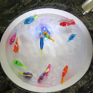 Cat Interactive Electric Fish Toy Water Cat Toy for Indoor Play Swimming Robot Fish Toy for Cat and Dog with LED Light  Pet Toys