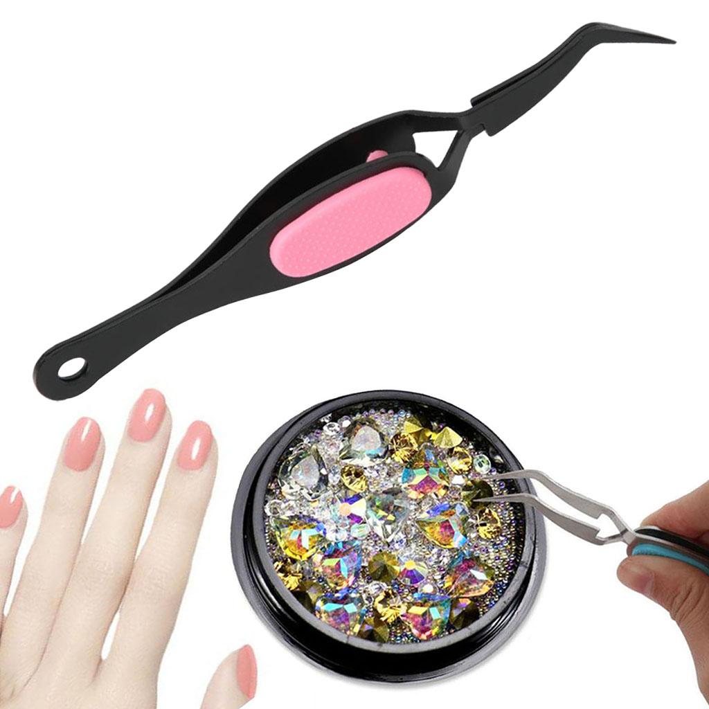 Tweezers X-Shaped Jewelry Clip Easy Clean for Nail Art Extension Nail Girl Manicurist