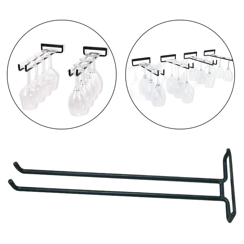 Under Cabinet Wine Rack Glasses Stoage Stemware Red Wine Glass Rack Holder for Bar Kitchen Wine Storage Rack Home Decorations