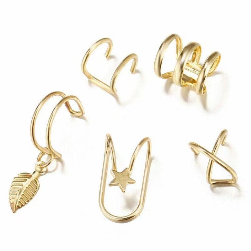 5/12PC Gold Farbe Ohr Manschetten Kein Piercing Ohr Clip Ohrringe Frauen Mädchen Bohemian Fashion Gefälschte Knorpel Ohrring schmuck Geschenk – Detail 8
