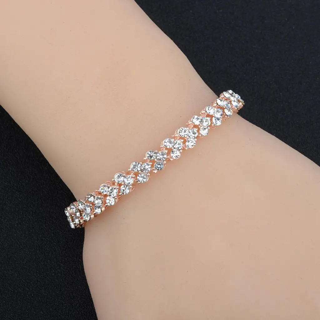 Cubic Classic Tennis Bracelet Adjustable for Engagement Party Dance Kids Women Girls