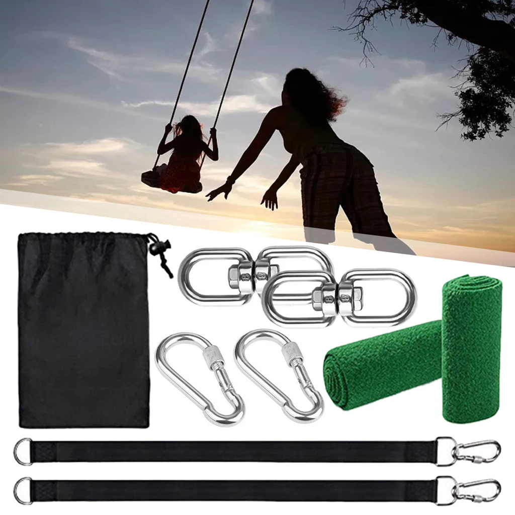 Durable Outdoor Tree Swing Hanging Kit with Storage Bag for Most Swings Extra Long Tree Swing Straps With Tree Protector