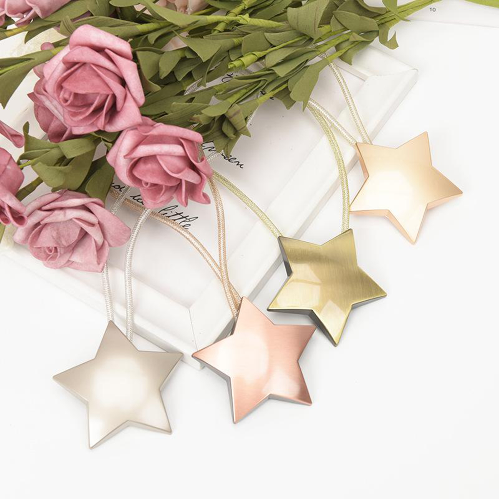 Metal Magnetic Curtain Tie Backs Clips Pentagram Buckle Holder