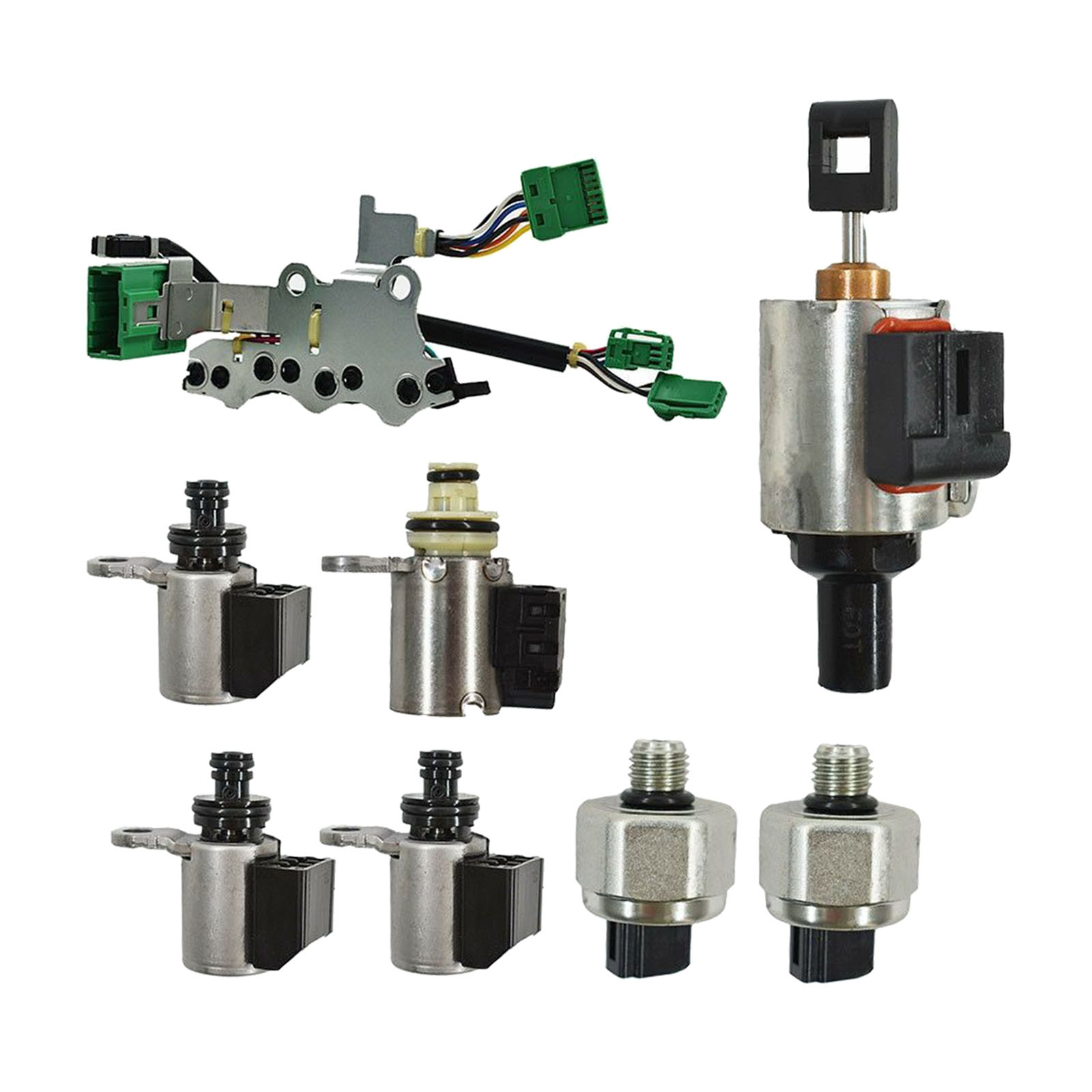 8x Valve Body Transmission Solenoids Kit Transmission Valve Body CVT Set JF011E RE0F10A Compatible with Nissan Car Replace Acc