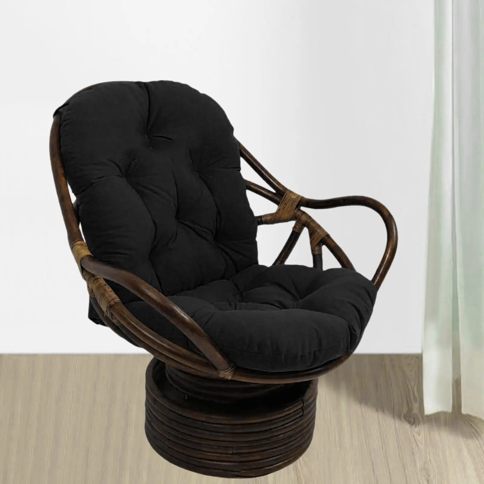 Solid Cushion Mat For Rocking Rattan Chair Thick Garden Wicker Swivel Rocker Cushion Home Furniture Seat Pad