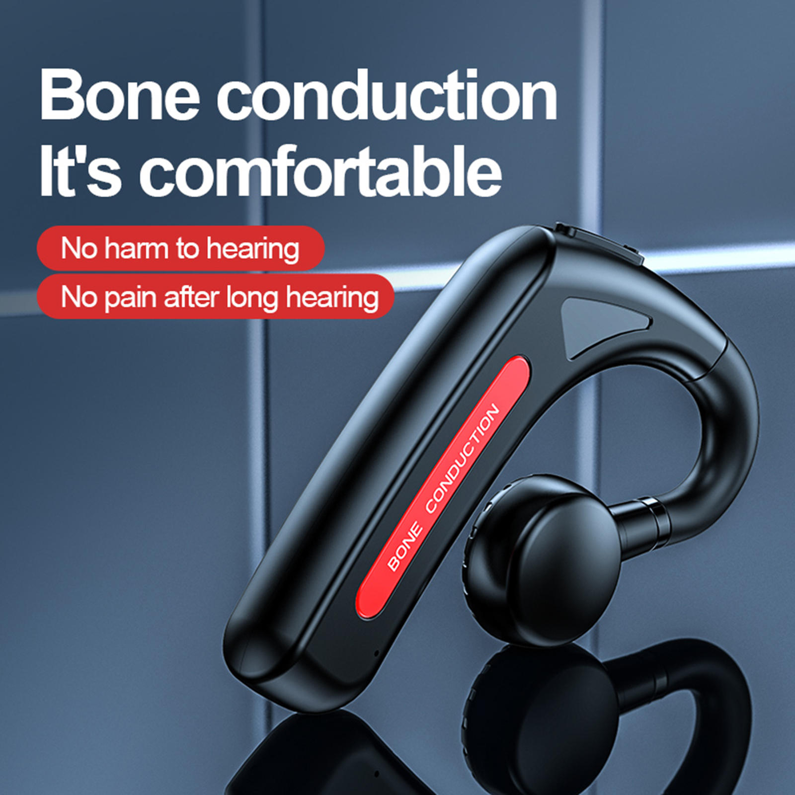 Bone Conduction Headphones 170mAh Ear Hook Style Headset Earphone NFC Function Earbuds Waterproof for Driving Swimming Fitness