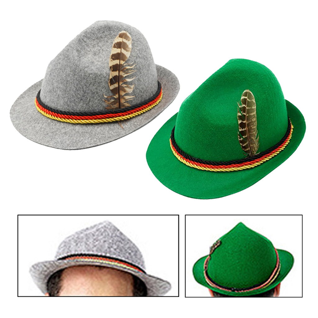 Oktoberfest Hat German  Bavarian Fedora Hats Party Costume Accessories for