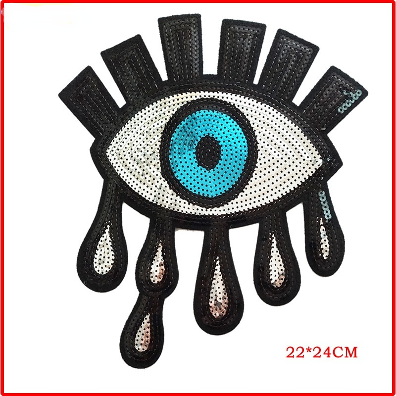 Pailletten-Applikationsflicken, mehrfarbig, glitzernde Augen, Pailletten-Tuch, Paste, Farbe ändern, DIY-Handwerk, Mantel zum Aufnähen, für Kinder-Dekoration – Detail 10