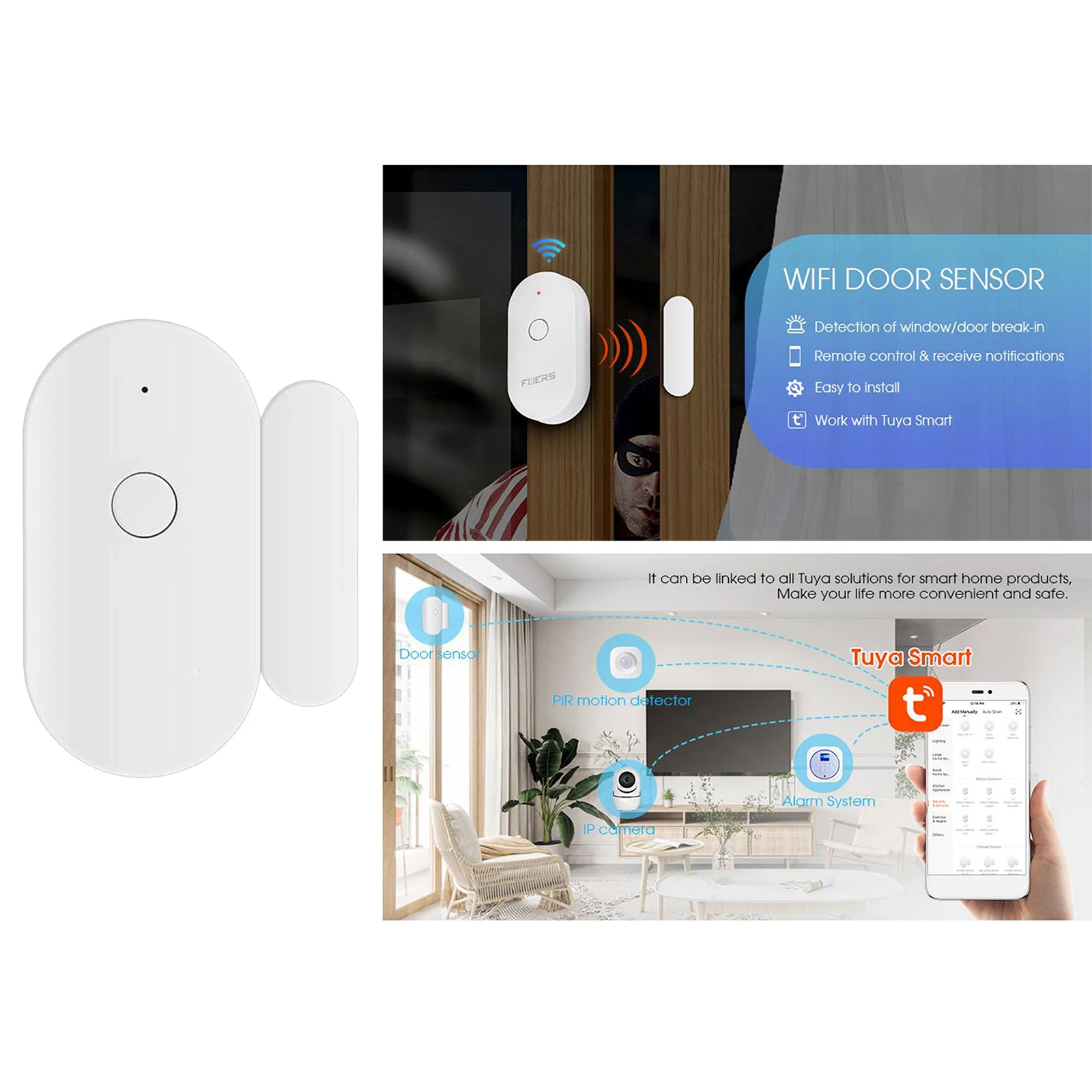 Safety Wireless Entry Home Door Window Burglar Alarm Safety Security Protection Anti-Theft Alarm System Magnetic Sensor