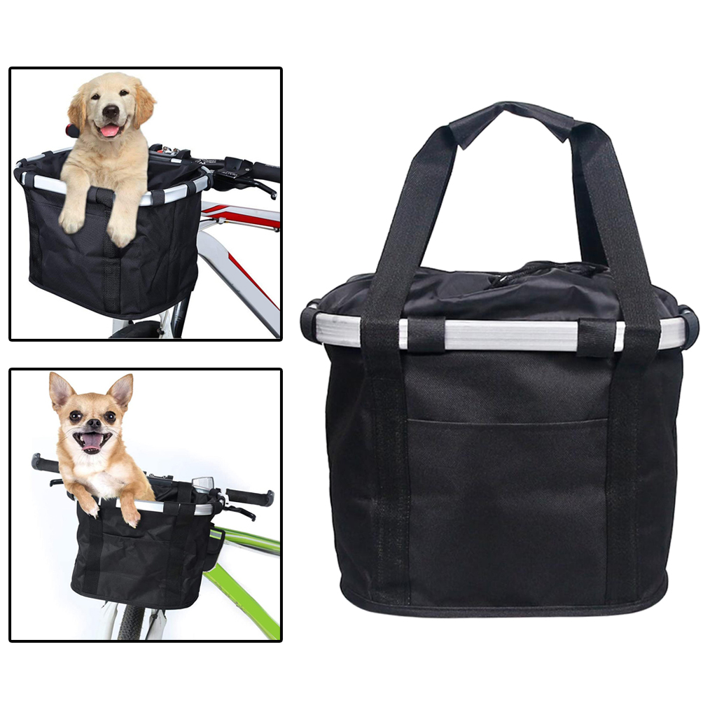 Bike Front Basket Pet Carrier Bicycle Bag Cycling Mountain Picnic Riding